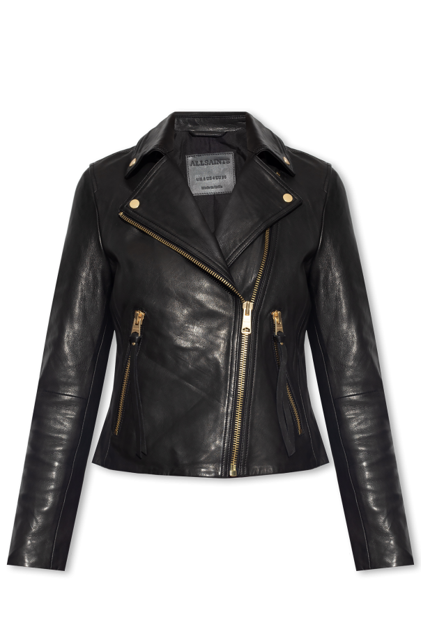 Tgkb5Shops Women s Clothing AllSaints Dalby leather jacket adidas Varsity Jacket